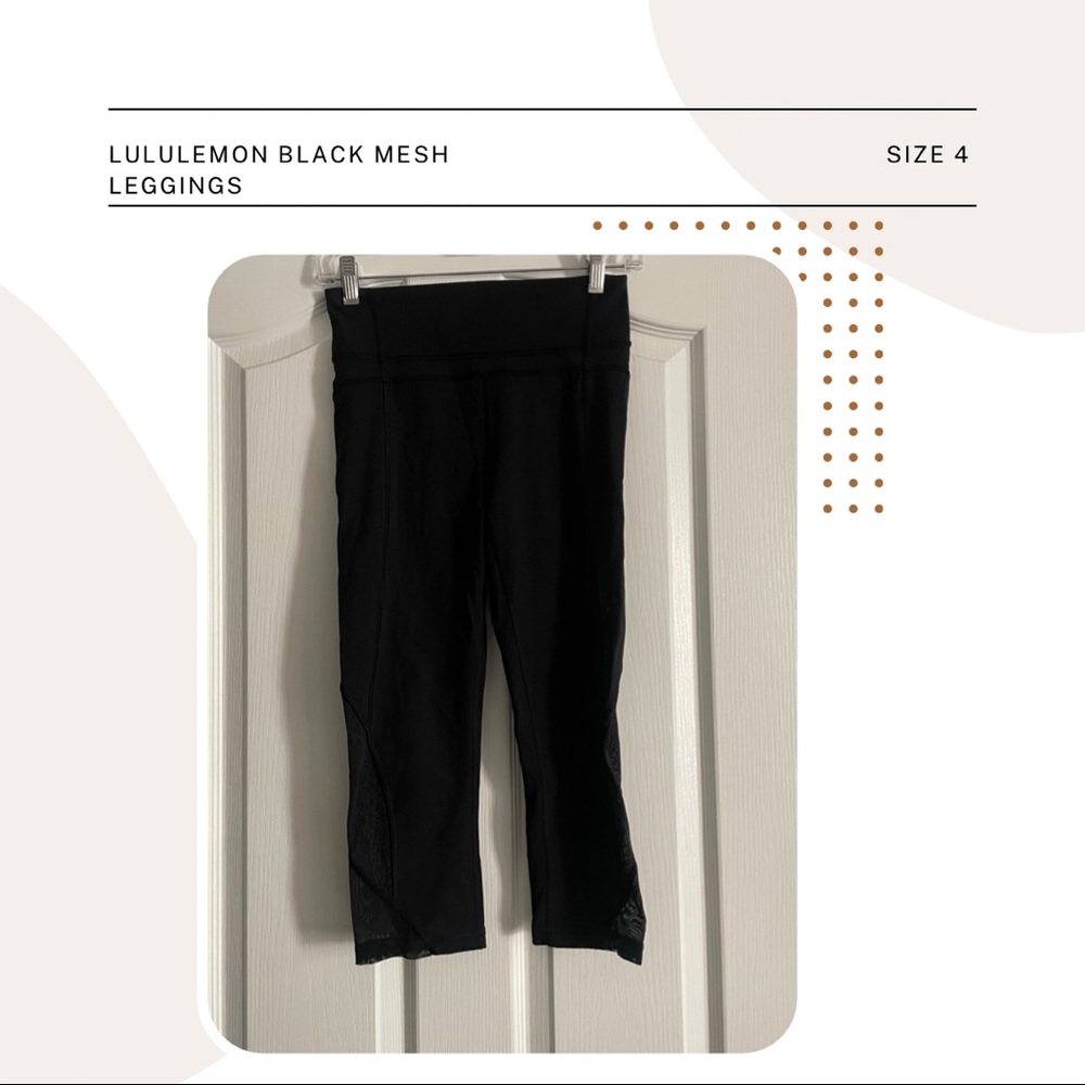 Lululemon Black Mesh Leggings